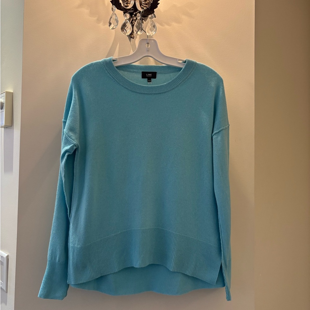 LINE THE LABEL  Sky Blue cashmere Crew Neck Sweater